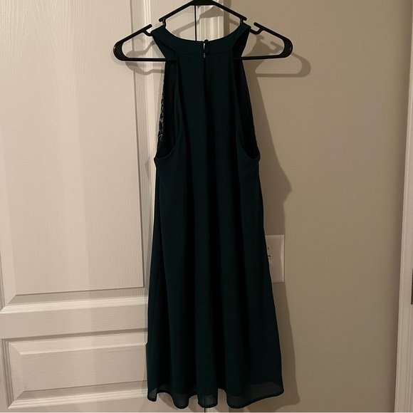 Francesca’s Green Cocktail Dress w/ Gold Beading - Picture 6 of 7